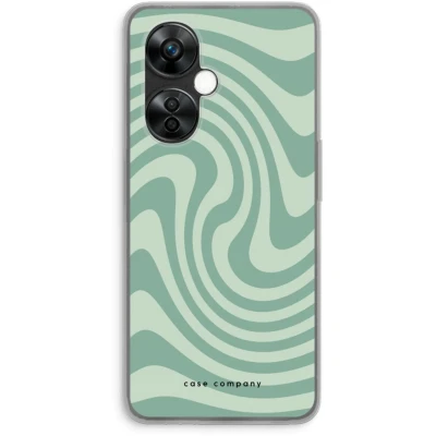 Afbeelding van Case Company® hoesje geschikt voor OnePlus Nord CE 3 Lite Swirl Groen Soft Cover Telefoonhoesje Bescherming aan alle Kanten en Schermrand