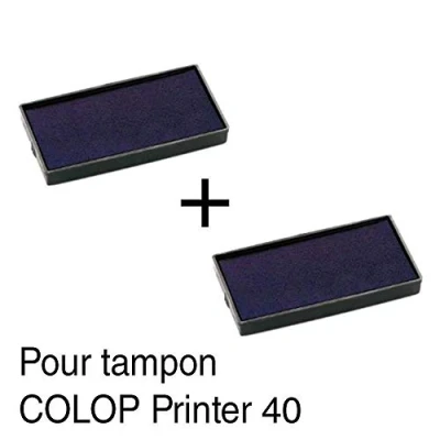 Afbeelding van 2 inktcassette, navulverpakking voor COLOP Printer 40, 59 x 23 mm, zwart