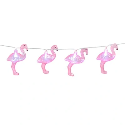 Afbeelding van Boland Lichtsnoer Flamingo Tropisch Zomer Themafeest Tuinfeest Verjaardag