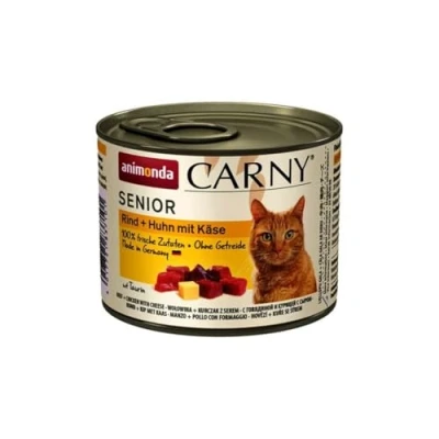 Afbeelding van 12x200g Senior Rund, Kip &amp; Kaas animonda Carny Kattenvoer