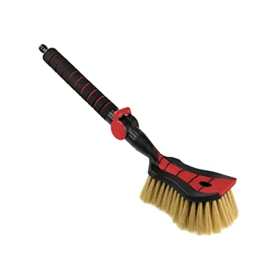 Afbeelding van ToM PaR Wasborstel, waterborstel, autowasborstel met wateraansluiting, snelsluiting voor waterventiel, zachte, fijne en delicate borstelharen, comfortabele handgreep, lengte: 54 cm