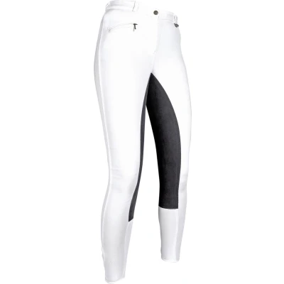 Afbeelding van HKM Rijbroek Basic Belmtex Grip 3/4 Zitvlak Wit/Zwart 38
