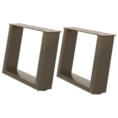Afbeelding van vidaXL Salontafelpoten 2 st U vormig 50x(30 31) cm staal naturel