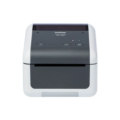 Image de Brother TD 4520DN Imprimante d&#039;étiquettes thermique direct Rouleau (118 cm) 300 x ppp jusqu&#039;à 152 mm/sec USB 2.0 LAN série gris blanc