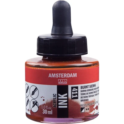 Afbeelding van Amsterdam Acrylic Ink Fles 30 ml Sienna Gebrand 411