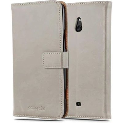 Afbeelding van Cadorabo Hoesje geschikt voor Nokia Lumia 1320 in CAPPUCCINO BRUIN Beschermhoes met magnetische sluiting, standfunctie en kaartvakje Book Case Cover Etui