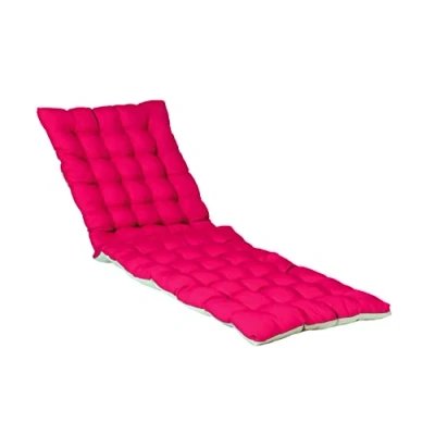 Afbeelding van Atout Ciel Gewatteerd kussen, tweekleurig, voor zonnebad, ligstoel van waterafstotende stof, 190 x 60 cm, 4 varianten, turquoise/grijs