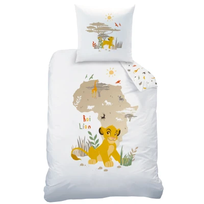 Afbeelding van Disney Lion King Dekbedovertrek Brousse Eenpersoons 140 x 200 cm Katoen