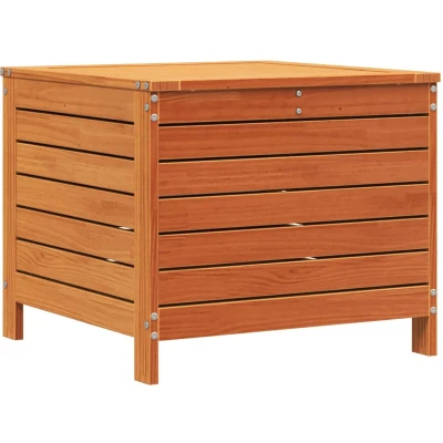 Afbeelding van Tuinvoetenbank 62x63,5x53,5 cm massief grenenhout wasbruin