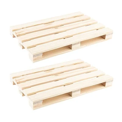 Afbeelding van Ideen mit Herz Mini houten pallets, decoratieve ideaal voor knutselen of als onderzetter dranken.