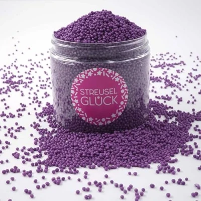 Image de STREUSEL GLÜCK Just Pure Lot de 180 g Décoration gâteau Noël Pour anniversaire fille Violet