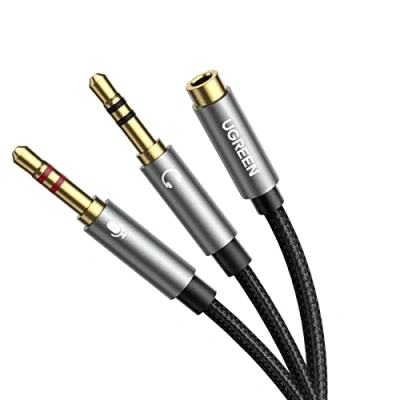 Afbeelding van 3.5mm F to Dual M Headset Mic Audio Y Splitter