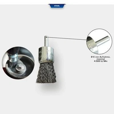 Afbeelding van Brilliant Tools, Schuurmiddelen, Borstelkop borstel, Ø 25 mm met 6 houder