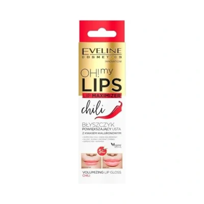 Afbeelding van Eveline Cosmetics Oh! My Lips Lip Plumper Gloss met hyaluronzuur en chili extract instant volume glansversterker 4,5 ml