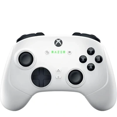 Afbeelding van Razer Wolverine V3 Pro Draadloze gamepad voor Xbox en pc (HyperSpeed Wireless, Mecha Touch Action knoppen, anti drift hall effect analoge thumbstic sticks, haptic vibrations) wit