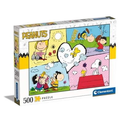 Afbeelding van Clementoni 35558 Puzzel Peanuts 500 stukjes voor volwassenen, entertainment volwassenen Made in Italy