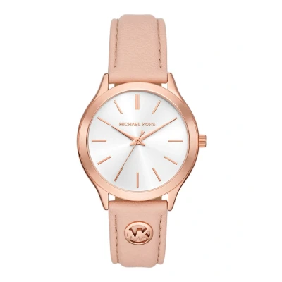 Afbeelding van Michael Kors dames Slim Runway horloge MK7467 in de kleur Roségoud