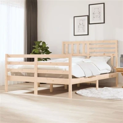 Afbeelding van vidaXL Bedframe zonder matras massief hout 160x200 cm