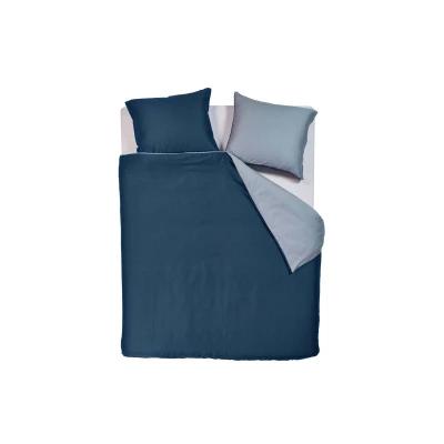 Afbeelding van Beddinghouse dekbedovertrek Change blauw grijs lits jumeaux