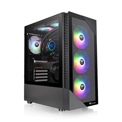 Afbeelding van Thermaltake CA 1X3 00M1WN 00 Midi tower Gaming behuizing Zwart 3 voorgeïnstalleerde LED ventilators, Zijvenster