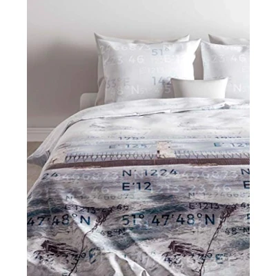 Afbeelding van Zo!Home Tanner Dekbedovertrek Lits jumeaux 260x200/220 cm + 2 kussenslopen 60x70 Blue