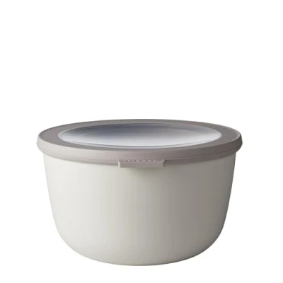 Image de Mepal Bol Multifonction Cirqula Rond Boîte Conservation Alimentaire avec Couvercle Convient comme de Hermétique pour le Réfrigérateur, Micro ondes &amp; Congélateur 2000 ml Nordic white