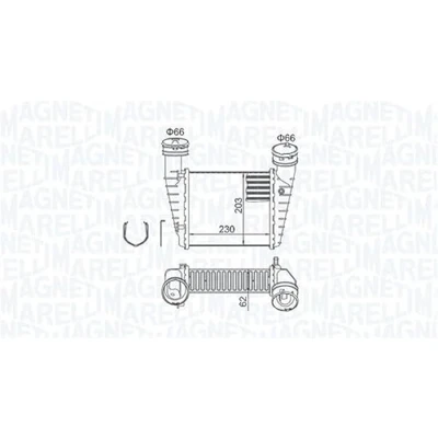 Afbeelding van MAGNETI MARELLI 351319205210 Intercooler VOLKSWAGEN: Passat B5 GP Estate, SKODA: Superb I Saloon