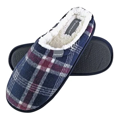 Afbeelding van Dunlop Comfortabele badstof voor heren, winter, warme pantoffels, 7179 Navy