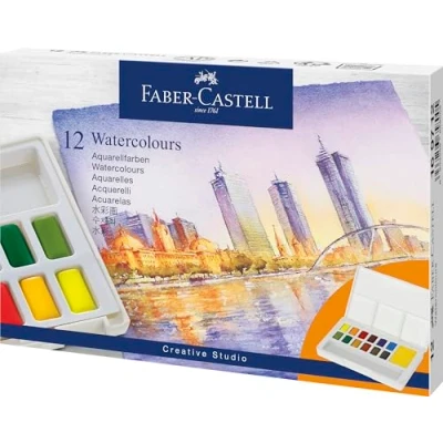 Afbeelding van Waterverf Faber Castell in box met 12 kleuren