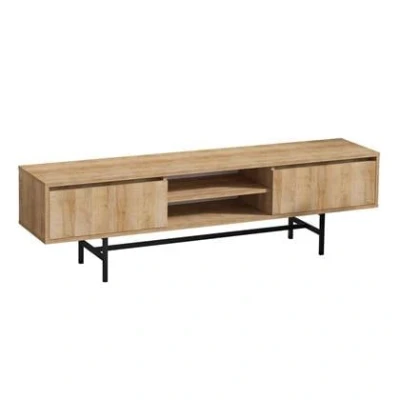 Afbeelding van Giga Meubel Tv 180cm Naturel Melamine Eikenlook