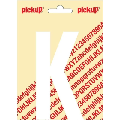 Afbeelding van Plakletter Nobel Sticker witte letter K Pickup