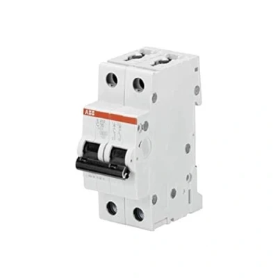 Afbeelding van ABB Miniatuurstroomonderbreker S202 C63, 2 polig, type C, breukcapaciteit 6/10 kA, 63 A stroom (2CDS252001R0634)