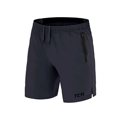 Afbeelding van TCA Elite Tech Hardloopshorts voor heren, met zakken ritssluiting, grijs., XXL