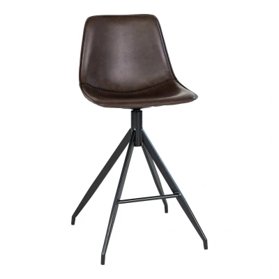 Afbeelding van Monaco Counter Chair Brown set of 2