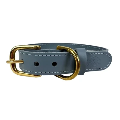 Afbeelding van Sazzz Halsband Hond Braveheart Classic Leer Lichtblauw 32 39X2 CM