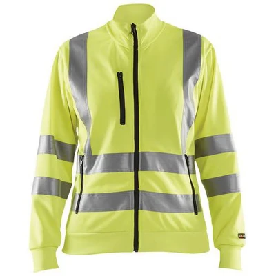 Image de Sweat zippé haute visibilité femme jaune fluorescent