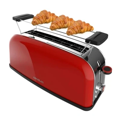 Afbeelding van Broodrooster Toastin` time 850 Red Long Cecotec