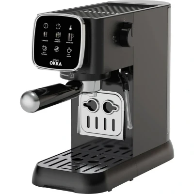 Afbeelding van arzum OK0034 0500 Espressomachine Met filterhouder Chroom melkopschuimer