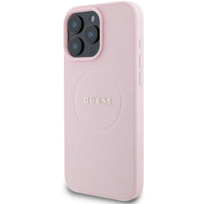 Afbeelding van Guess GUHMP16LPGHSMMP iPhone 16 Pro 6,3&quot; roze/roze hardcase Grained Ring MagSafe