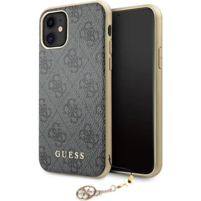 Afbeelding van Guess 4G Charms Back Case Geschikt voor Apple iPhone 11/XR (6.1&quot;) Grijs