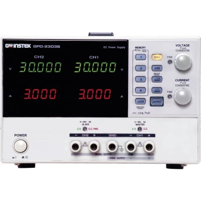 Afbeelding van GW Instek GPD 2303S Labvoeding, regelbaar 0 30 V/DC 3 A 180 W USB Op afstand bedienbaar Aantal uitgangen: 2 x