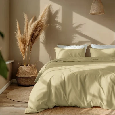 Afbeelding van Dekbedovertrek Plain Percale Lits Jumeaux (240x220 cm) Navy katoen Dessin: Effen Presence Dekbed Discounter.nl