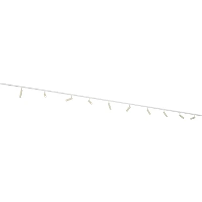 Afbeelding van QAZQA slimline uzzy Moderne Spot railsysteem verlichting, railverlichting geschikt voor led 10 lichts L 412 cm Wit