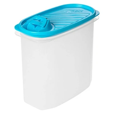 Image de TATAY BoÎte à Soupe, Capacité 2L, sans BPA, Passe au Lave vaisselle et Micro ondes, Bleu, 1 unité. Dimensions 18,4 x 9,7 19 cm