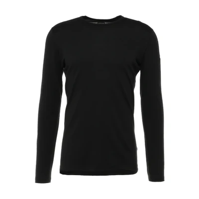 Afbeelding van Icebreaker 100% Merino 200 LS Crewe Hemd, Heren, Maat: Medium, Black