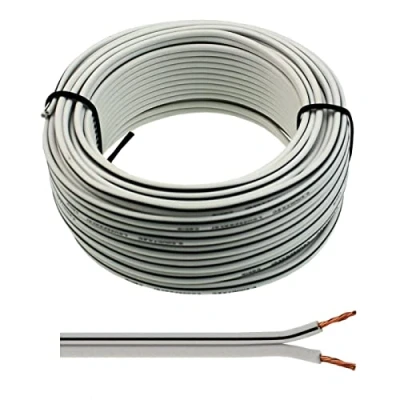 Afbeelding van SeKi 10 m luidsprekerkabel, 2 x 0,75 mm², wit, audiokabel, kabelbox