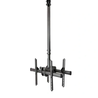 Image de StarTech.com Double Support de plafond pour TVs dos à avec poteau 35 5 pieds Téléviseurs 32&quot; 75&quot; FPCEILBTB écran plat acier robuste noir Taille d&#039;écran : montable au