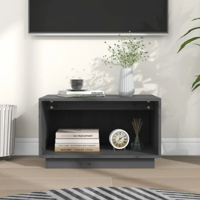 Afbeelding van Tv meubel 60x35x35 cm massief grenenhout grijs