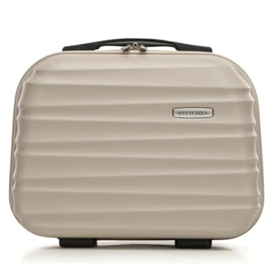 Image de WITTCHEN Trousse de toilette Valise voyage Bagage à main cabine en ABS Serrure combinaison GROOVE Line Nécessaire Beige