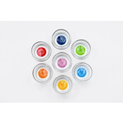 Afbeelding van Chakra drinkglazen set Nature Design 7x250 Glas S
